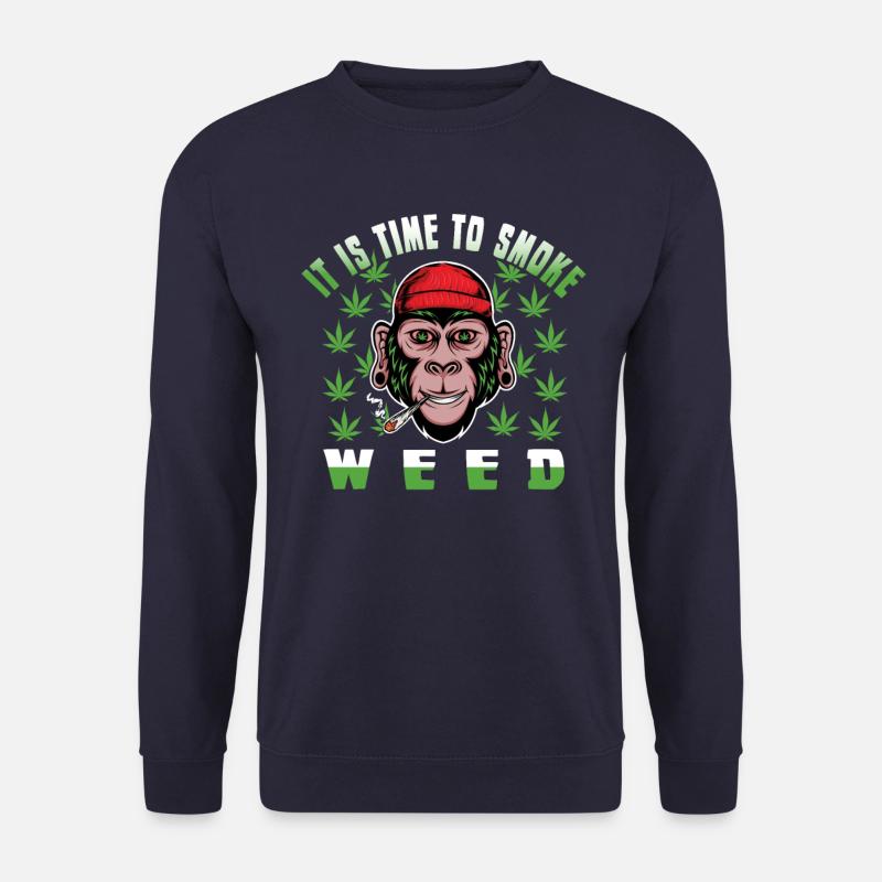 Kiffen Weed Spruch - Unisex Pullover - Navy