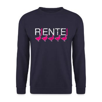 Rente - Unisex Pullover - Navy - Vorne - Alina (178cm) & Michal (187cm)