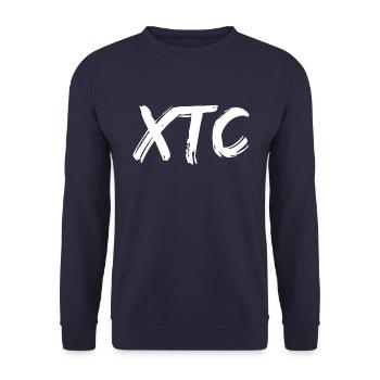 XTC Schriftzug - Unisex Pullover - Navy - Vorne - Alina (178cm) & Michal (187cm)