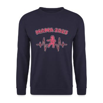 Mama 2023 - Unisex Pullover - Navy - Vorne - Alina (178cm) & Michal (187cm)