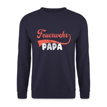 Fire Brigade Papa - Unisex Sweatshirt - navy - Front - Alina (178cm) & Michal (187cm)