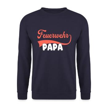 Feuerwehr Papa - Unisex Pullover - Navy - Vorne - Alina (178cm) & Michal (187cm)