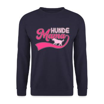 Hunde Mama - Unisex Pullover - Navy - Vorne - Alina (178cm) & Michal (187cm)