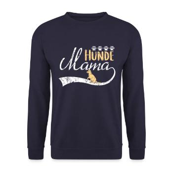 Hunde Mama - Unisex Pullover - Navy - Vorne - Alina (178cm) & Michal (187cm)