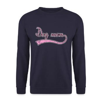 Hunde mama dog mom - Unisex Pullover - Navy - Vorne - Alina (178cm) & Michal (187cm)