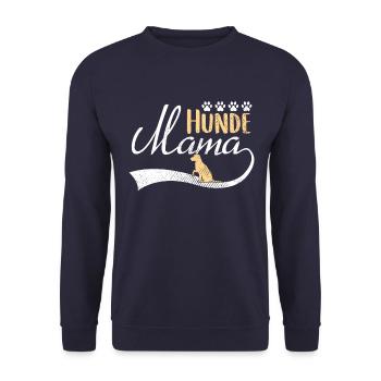 Hunde Mama - Unisex Pullover - Navy - Vorne - Alina (178cm) & Michal (187cm)