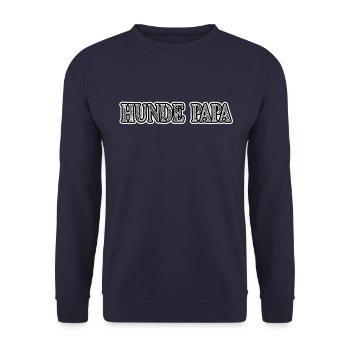 Hunde Papa - Unisex Pullover - Navy - Vorne - Alina (178cm) & Michal (187cm)