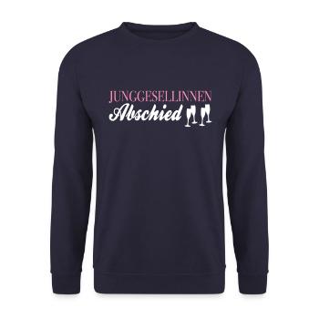 Junggesellinnenabschied - Unisex Pullover - Navy - Vorne - Alina (178cm) & Michal (187cm)