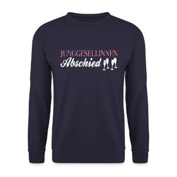 Junggesellinnenabschied - Unisex Pullover - Navy - Vorne - Alina (178cm) & Michal (187cm)