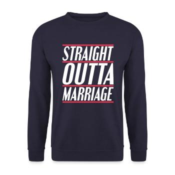 Scheidung Trennung Spruch - Unisex Pullover - Navy - Vorne - Alina (178cm) & Michal (187cm)