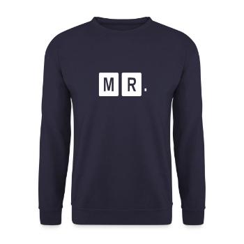 Mr Mrs Teamshirt - Unisex Pullover - Navy - Vorne - Alina (178cm) & Michal (187cm)