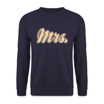 Mr Mrs Teamshirt - Unisex Pullover - Navy - Vorne - Alina (178cm) & Michal (187cm)