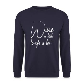 funny wine saying - Unisex Sweatshirt - navy - Front - Alina (178cm) & Michal (187cm)