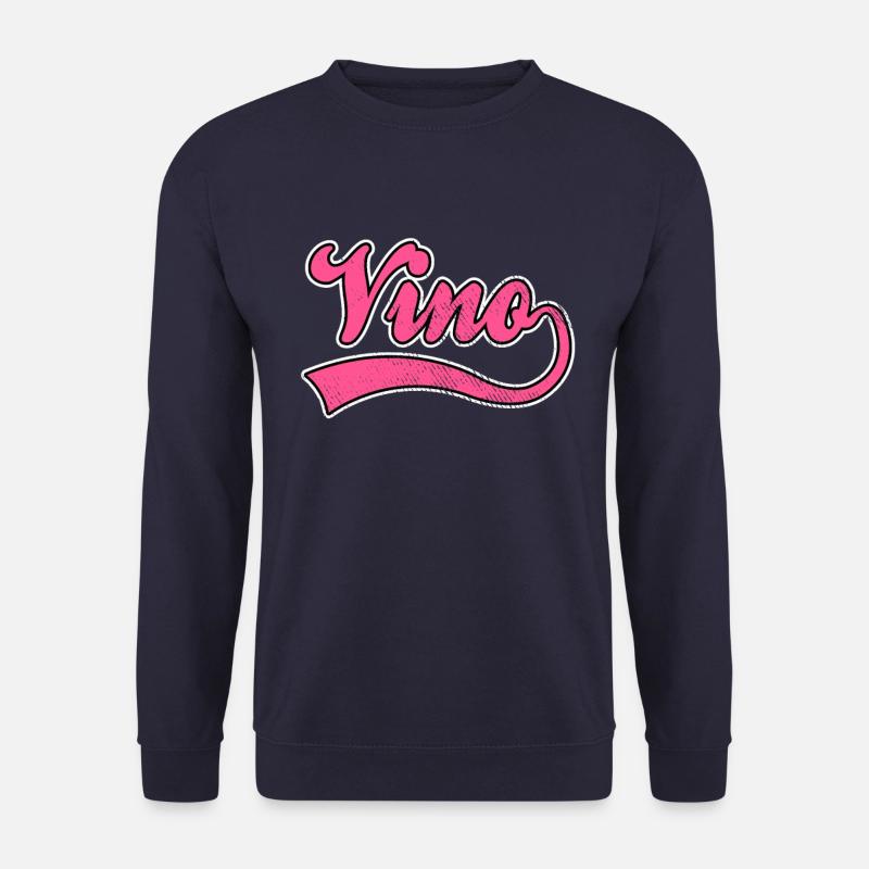 Wine Vino lettering - Unisex Sweatshirt - navy