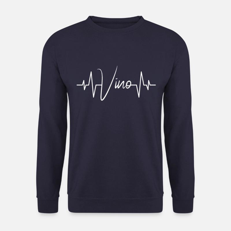 Wine Vino heartbeat - Unisex Sweatshirt - navy
