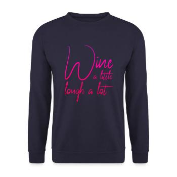funny wine saying - Unisex Sweatshirt - navy - Front - Alina (178cm) & Michal (187cm)