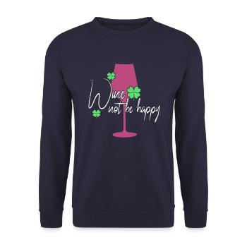 Vin Bonheur Dire - Sweat-shirt Unisexe - marine - Devant - Alina (178cm) & Michal (187cm)