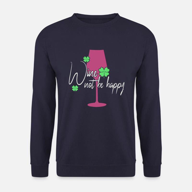 Wein Glück Spruch - Unisex Pullover - Navy