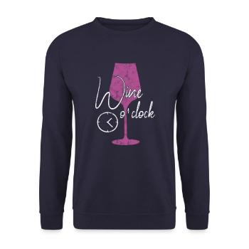 L’heure du vin dit drôle - Sweat-shirt Unisexe - marine - Devant - Alina (178cm) & Michal (187cm)