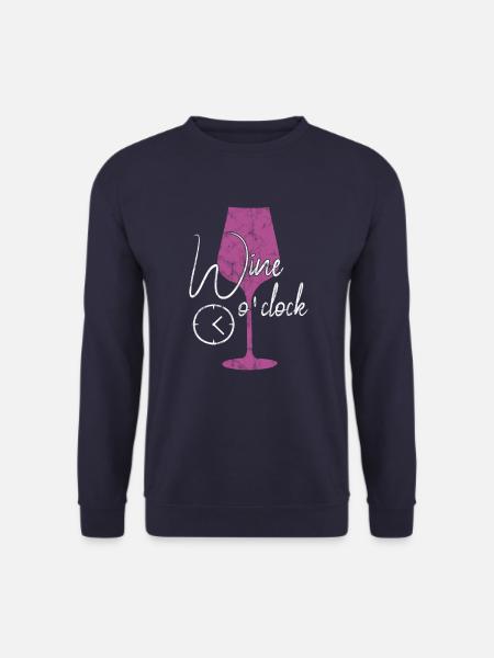 Wine time funny saying - Unisex Sweatshirt - navy