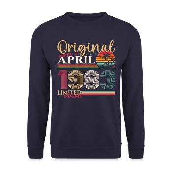 40e anniversaire homme avril né 1983 original - Sweat-shirt Unisexe - marine - Devant - Alina (178cm) & Michal (187cm)