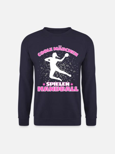 COOLE MÄDCHEN SPIELEN HANDBALL Handballer - Unisex Pullover - Navy