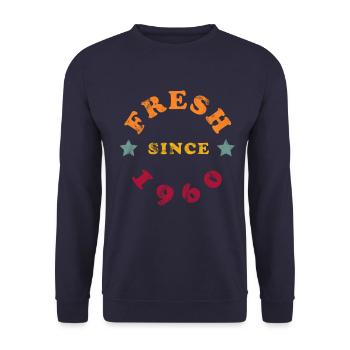 Millésime 1960 - Sweat-shirt Unisexe - marine - Devant - Alina (178cm) & Michal (187cm)