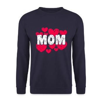 Maman Maman Maman Cadeau - Sweat-shirt Unisexe - marine - Devant - Alina (178cm) & Michal (187cm)