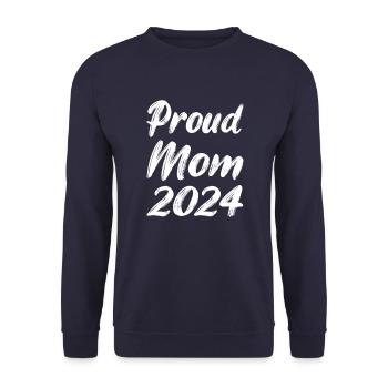 stolze Mama 2024 - Unisex Pullover - Navy - Vorne - Alina (178cm) & Michal (187cm)