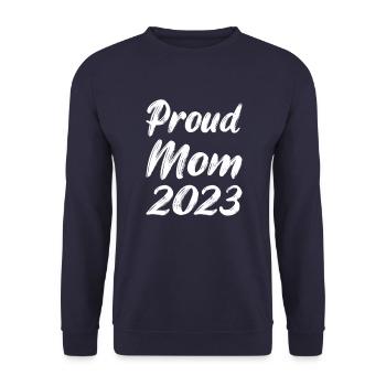 stolze Mama 2023 - Unisex Pullover - Navy - Vorne - Alina (178cm) & Michal (187cm)