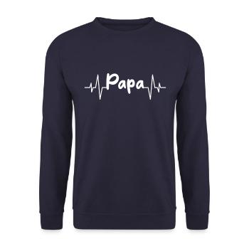 Battement de cœur de papa - Sweat-shirt Unisexe - marine - Devant - Alina (178cm) & Michal (187cm)