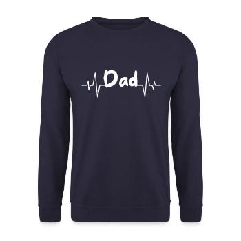 Battement de cœur de papa - Sweat-shirt Unisexe - marine - Devant - Alina (178cm) & Michal (187cm)