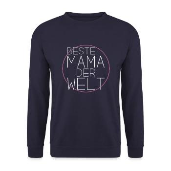 Beste Mama der Welt - Unisex Pullover - Navy - Vorne - Alina (178cm) & Michal (187cm)