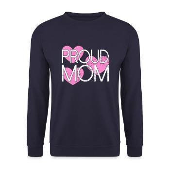 stolze Mama - Unisex Pullover - Navy - Vorne - Alina (178cm) & Michal (187cm)