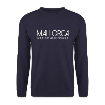 Mallorca Party Mädels - Unisex Pullover - Navy - Vorne - Alina (178cm) & Michal (187cm)
