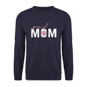 Proud mother - Unisex Sweatshirt - navy - Front - Alina (178cm) & Michal (187cm)