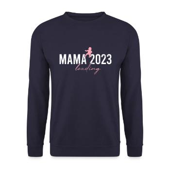 Mama 2023 loading - Unisex Sweatshirt - navy - Front - Alina (178cm) & Michal (187cm)
