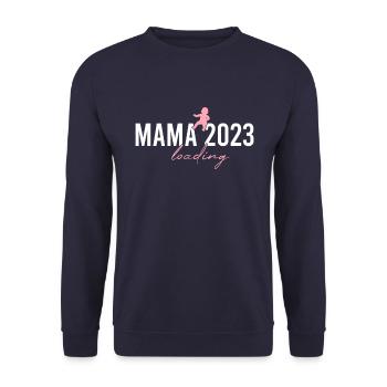 Mama 2023 loading - Unisex Sweatshirt - navy - Front - Alina (178cm) & Michal (187cm)