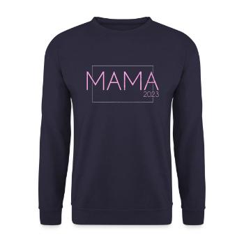 Mom 2023 - Unisex Sweatshirt - navy - Front - Alina (178cm) & Michal (187cm)