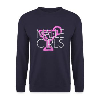 Malle filles - Sweat-shirt Unisexe - marine - Devant - Alina (178cm) & Michal (187cm)