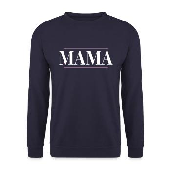 Mama - Unisex Pullover - Navy - Vorne - Alina (178cm) & Michal (187cm)