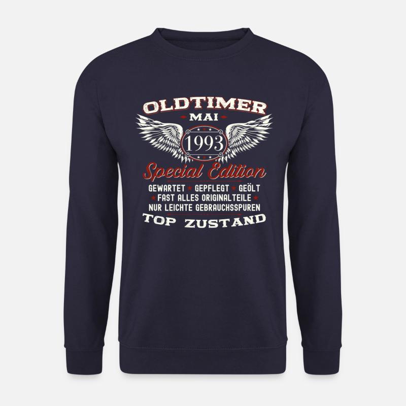 30. Geburtstag Mann Oldtimer Mai Jahrgang 1993 - Unisex Pullover - Navy