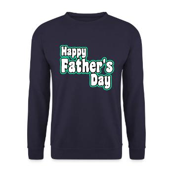 Happy Father's day - Unisex Pullover - Navy - Vorne - Alina (178cm) & Michal (187cm)