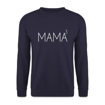 Mom of 3 children - Unisex Sweatshirt - navy - Front - Alina (178cm) & Michal (187cm)