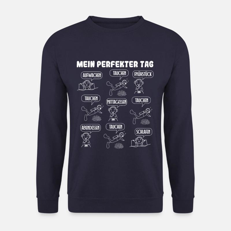 Mein perfekter Tag Tauchen Apnoe Schnorcheln - Unisex Pullover - Navy