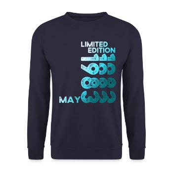 40th Birthday Man Woman Original Vintage 1983 - Unisex Sweatshirt - navy - Front - Alina (178cm) & Michal (187cm)