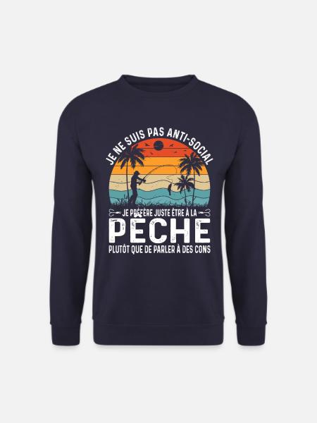 je ne suis pas antisocial cadeau pecheur - Sweat-shirt Unisexe - marine