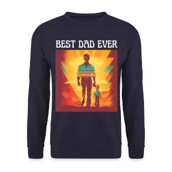 Father's Day Quote Father Father Father Father Father Gesch - Unisex Sweatshirt - navy - Front - Alina (178cm) & Michal (187cm)