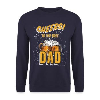 BRAVO AU MEILLEUR PAPA - Sweat-shirt Unisexe - marine - Devant - Alina (178cm) & Michal (187cm)