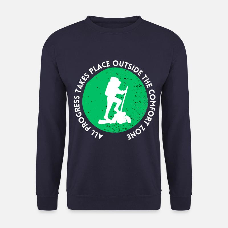 Wandern fortschritt außerhalb der Komfortzone - Unisex Pullover - Navy